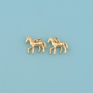 18K Gold Filled horse Pendant, Animal Jewelry Charm Necklace,DIY Jewelry Making Supply