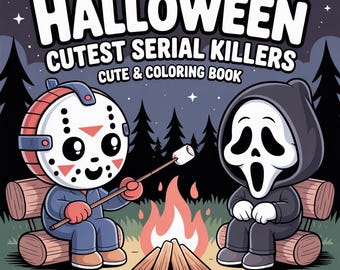 40 Halloween Cutest Serial Killers Pages / Instant Digital Download PDF