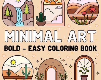 Minimal Art Coloring Book Bold and Easy