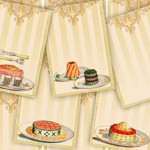 Printable Cake Tags Dessert Digital Collage Sheet Bakery - Etsy