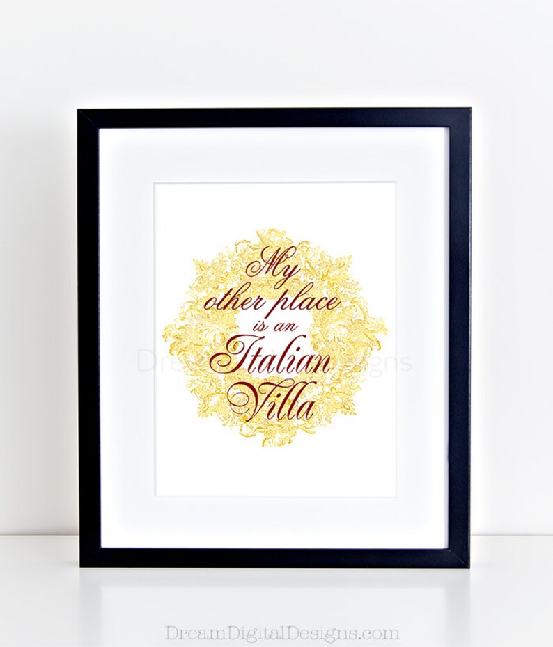 Printable Italian Decor Italy Typographic Print Instant | Etsy