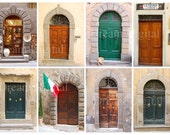 Old Doors Digital Collage Sheet, Printable ACEO, Gift Tag Background, Scrapbooking, Tags - One JPG file with eight doors