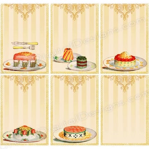 Printable Cake Tags Dessert Digital Collage Sheet Bakery - Etsy