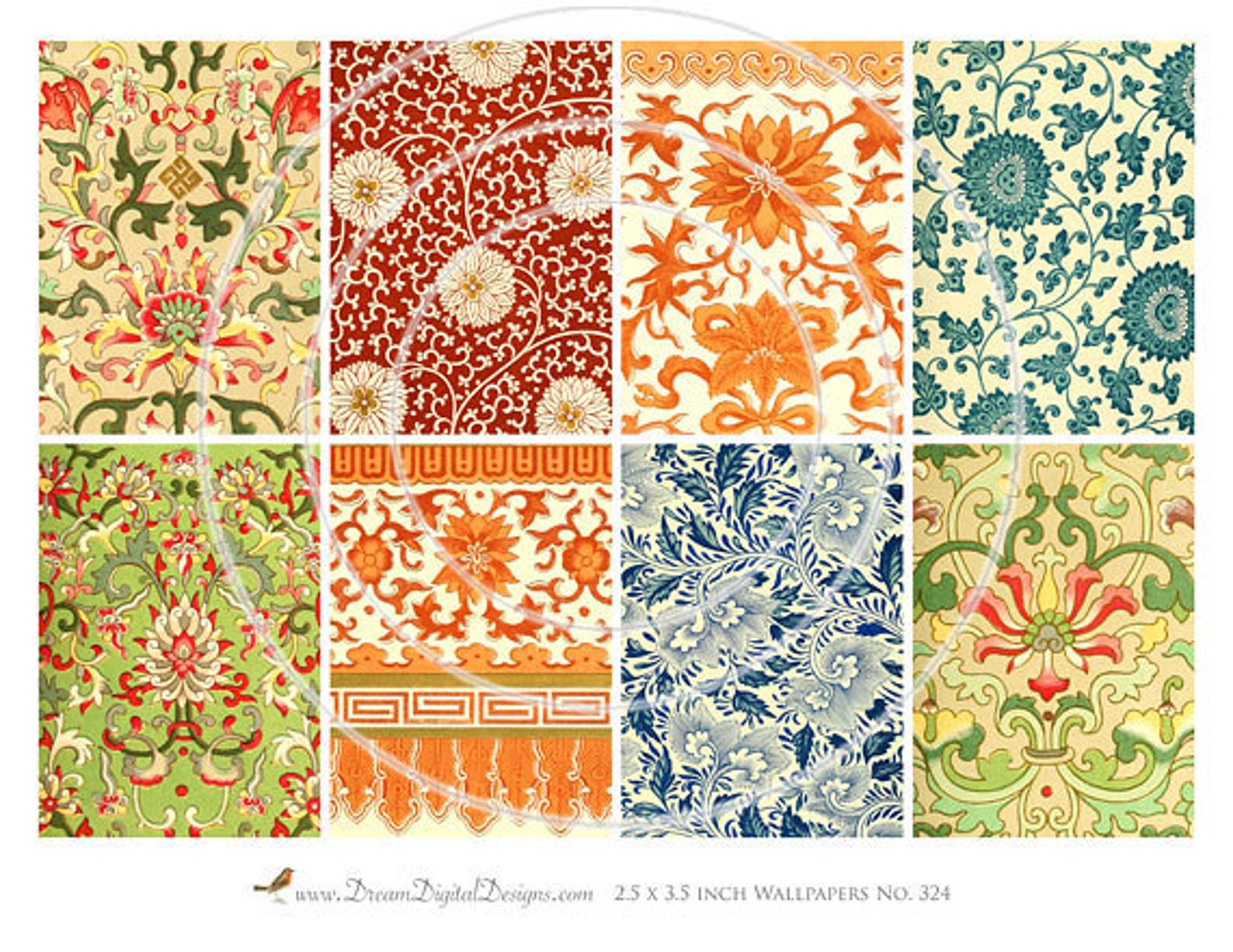 Floral Wallpaper, Printable Gift Tags, Floral Background, Vintage