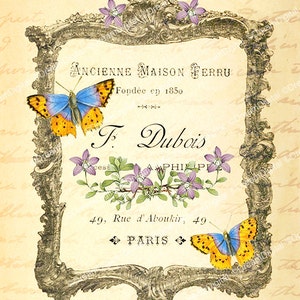 French Ephemera Printable Image Paris Ad Download and Print Design