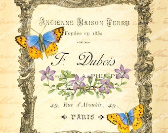 Französisch Eintagsfliegen druckbare Bild Paris Ad Download und Print-Design