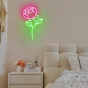 Hibiscus Neon Sign,Tropical Flower LED Sign,Botanical Garden Sign,Florist Plants Flowers Neon Sign,Outdoor Garden Flower Decor Neon Lights