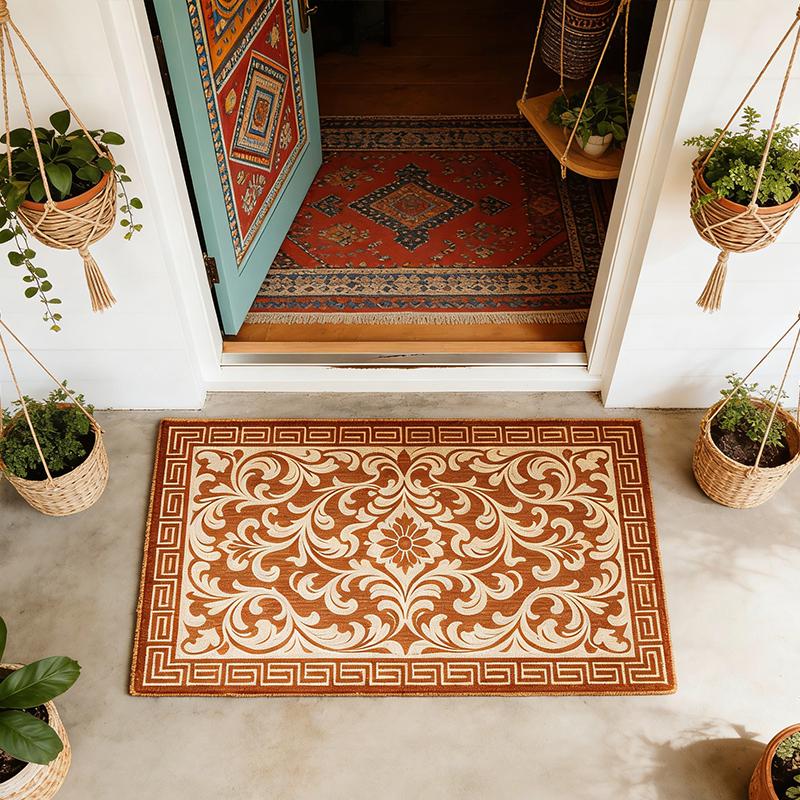 Zerbino Ingresso 40X70 Cm Interno Esterno Gomma Sostenibile Antiscivolo Pietre Mosaico Maioliche Dis C 90572587