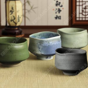 Blue Ceramic Matcha Bowl, matcha tea, Organic mixing bowl, handmade ceramic matcha bowl with spout, Japanese style tea bowl with spout