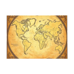 Vintage wereldkaartpuzzel - legpuzzelplezier voor alle leeftijden, 96-1000 stukjes, perfect cadeau voor reizigers, familiespelavond, educatief speelgoed, thuis