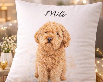 Personalisiertes Haustierkissen mit Foto und Namen | Personalisierte Haustier Kissen | Hunde Kissen, Katzenkissen, Hunde Mama Geschenk, Haustier Eltern Geschenk, Muttertagsgeschenk