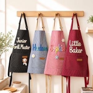 Personalized Kids Apron, Toddler Apron, Customized Apron, Little Chef, Cooking Apron, Kids Apron, Kitchen Apron, Custom Apron, Child Aprons