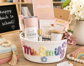 Personalized Teacher Gift Basket | End of Year Teacher Gift | Teacher Appreciation Gift | Coach Appreciation Gift | Back to School Gift