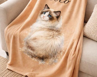 Benutzerdefinierte Haustierdecke | Personalisierte Haustier-Decke mit Foto | Hundedecke | Katzen-Decke | Haustier Geschenke | Haustier-Memorial-Geschenk | Muttertagsgeschenk