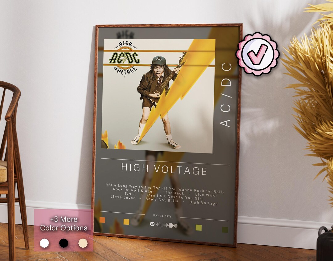 AC/DC Poster | High Voltage Poster | Album Poster Prints | Wall Decor ...