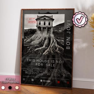 Bon Jovi Poster | Dieses Haus steht nicht zum Verkauf Album Poster Drucke | Wanddekor Poster | Album Cover Geschenk | Rock Musik Poster