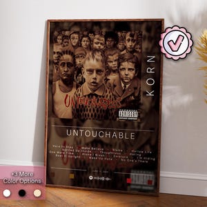 Korn Poster | Untouchables Poster | Album Poster Prints | Wall Decor Posters | Album Cover Gift | Metal Music Poster