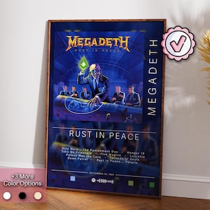 Megadeth Poster | Rust In Peace Poster | Album Poster Prints | Wall Decor Posters | Album Cover Gift | Metal Music Poster
