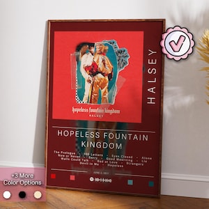 Halsey Poster | Hopeless Fountain Kingdom Poster | Album Poster Prints | Wall Decor Posters | Album Cover Gift | Pop Music Poster