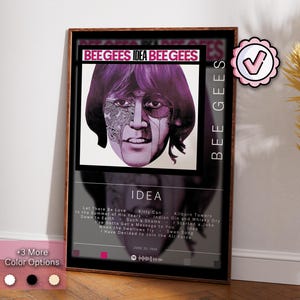 Póster de los Bee Gees / Póster de ideas / Impresiones de pósteres de álbumes / Pósteres de decoración de pared / Regalo de portada de álbum / Póster de música rock