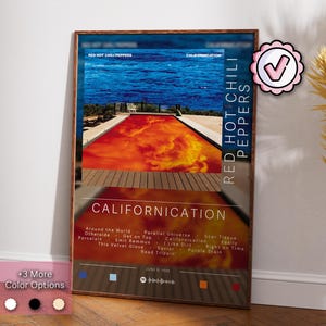 Red Hot Chili Peppers Poster | Californication Poster | Album Poster Prints | Wall Decor Posters | Album Cover Gift | Rock Music Poster