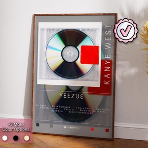 Kanye West Poster | Yeezus Poster | Album Poster Prints | Wall Decor Posters | Album Cover Gift | Metal Music Poster