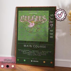 Póster de los Bee Gees / Póster de plato principal / Impresiones de pósteres de álbumes / Pósteres de decoración de pared / Regalo de portada de álbum / Póster de música rock