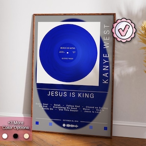 Kanye West Poster | Jesus Is King Poster | Album Poster Prints | Wall Decor Posters | Album Cover Gift | Metal Music Poster