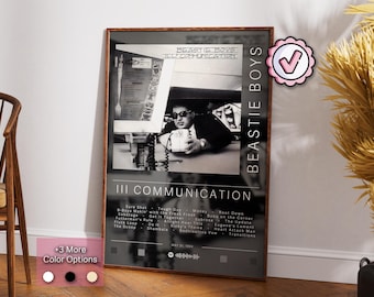 Beastie Boys Poster | III Communication Poster | Album Poster Prints | Wall Decor Posters | Album Cover Gift | Rap Music Poster