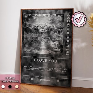 The Neighbourhood Poster | I Love You Poster | Album Poster Prints | Wall Decor Posters | Album Cover Gift | Rock Music Poster