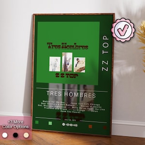 ZZ Top Poster | Tres Hombres Poster | Album Poster Prints | Wall Decor Posters | Album Cover Gift | Rock Music Poster