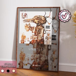 Korn Poster | Untitled Poster | Album Poster Prints | Wall Decor Posters | Album Cover Gift | Metal Music Poster