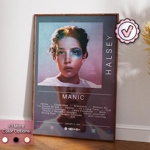 Halsey Poster | Manic Poster | Album Poster Prints | Wall Decor Posters | Album Cover Gift | Pop Music Poster