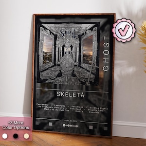 Poster Ghost / Poster Skeleta / Stampe di poster di album / Poster decorativi da parete / Regalo per la copertina di un album / Poster di musica metal