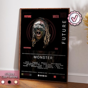 Future Poster | Monster Poster | Album Poster Prints | Wall Decor Posters | Album Cover Gift | Rap Music Poster