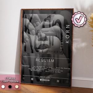 Korn Poster | Requiem Poster | Album Poster Prints | Wall Decor Posters | Album Cover Gift | Metal Music Poster