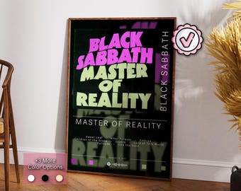 Black Sabbath Poster | Meister Der Realität Poster | Album Poster Drucke | Wanddekor Poster | Album Cover Geschenk | Metal Musik Poster