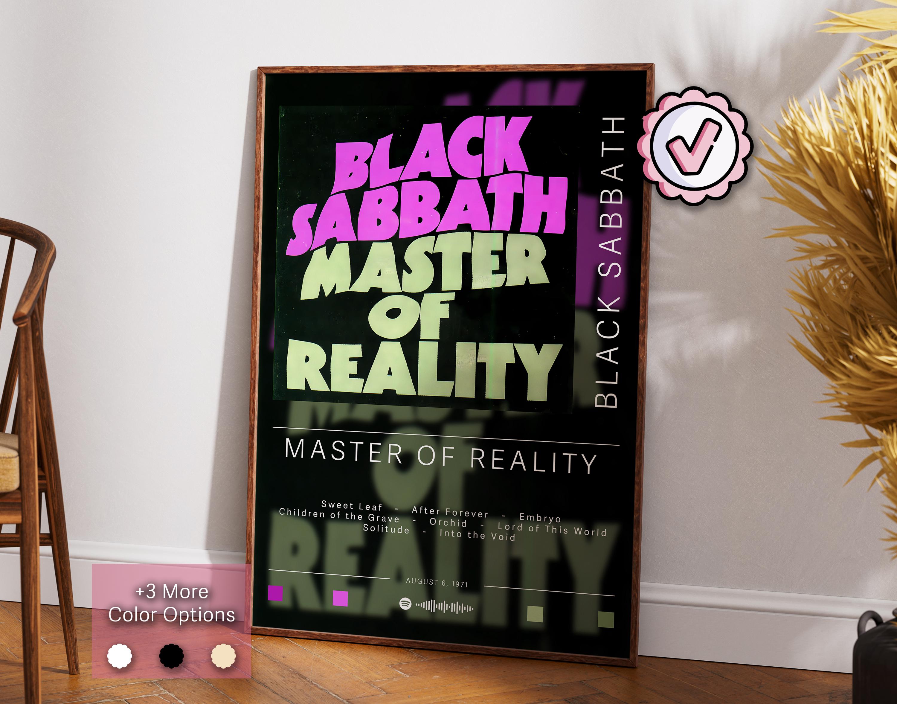 Black Sabbath Poster | Master of Reality Poster | Album Poster 