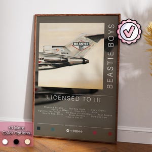 Beastie Boys Poster | Licensed To III Poster | Album Poster Prints | Wall Decor Posters | Album Cover Gift | Rap Music Poster