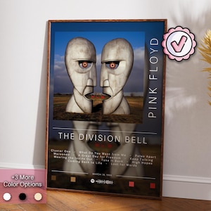 Pink Floyd Poster | The Division Bell Poster | Album Prints | Wall Decor Posters | Album Cover Gift | Rock Music Poster