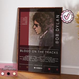Bob Dylan Poster | Blood On The Tracks Poster | Album Poster Prints | Wall Decor Posters | Album Cover Gift | Rock Music Poster