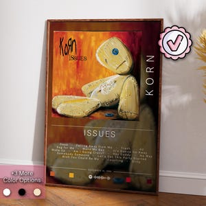Korn Poster | Issues Poster | Album Poster Prints | Wall Decor Posters | Album Cover Gift | Metal Music Poster