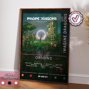 Imagine Dragons Poster | Origins Poster | Album Poster Prints | Wall Decor Posters | Album Cover Gift | Rock Music Poster