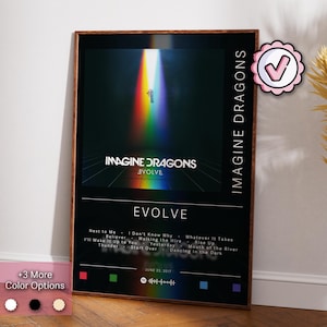 Imagine Dragons Poster | Evolve Poster | Album Poster Prints | Wall Decor Posters | Album Cover Gift | Rock Music Poster