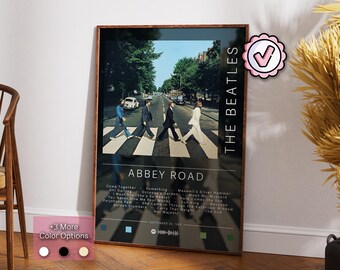 The Beatles Poster | Abbey Road Poster | Album Poster Prints | Wall Decor Posters | Album Cover Gift | Rock Music Poster