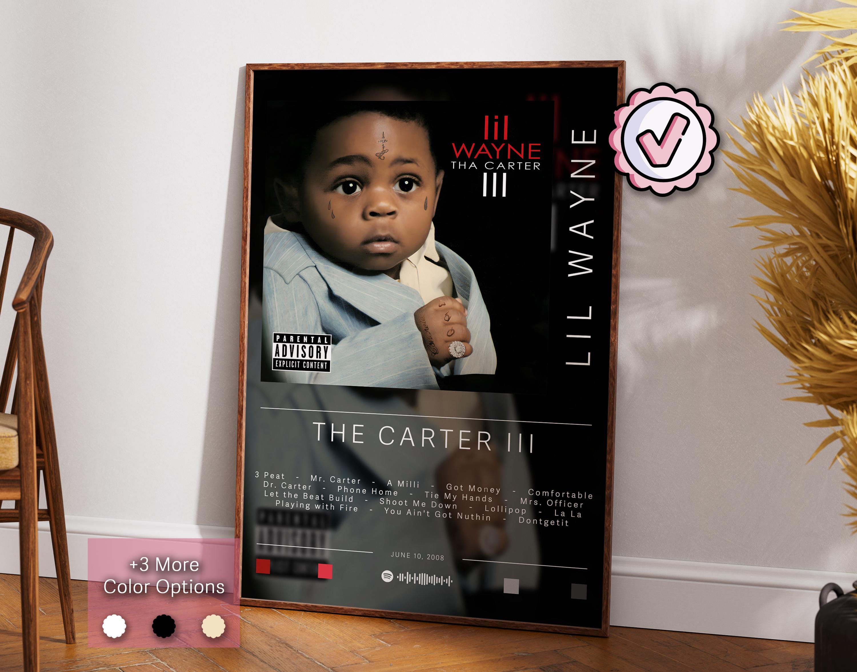 Lil Wayne Poster | Tha Carter III Poster | Album Poster Prints | Wall Decor Posters | Album Cover Gift | Rap Music Poster
