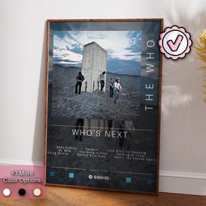 The Who Poster | Who&#39;s Next Poster | Album Poster Prints | Wall Decor Posters | Album Cover Gift | Rock Music Poster