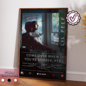 Lil Peep Poster | Come Over When You&#39;re Sobber 2 Poster | Album Poster Prints | Wall Decor Posters | Album Cover Gift | Rap Music Poster