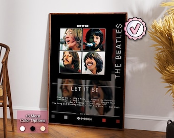 The Beatles Poster | Let It Be Poster | Album Poster Prints | Wall Decor Posters | Album Cover Gift | Rock Music Poster