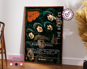 The Beatles Poster | Rubber Soul Poster | Album Poster Prints | Wall Decor Posters | Album Cover Gift | Rock Music Poster